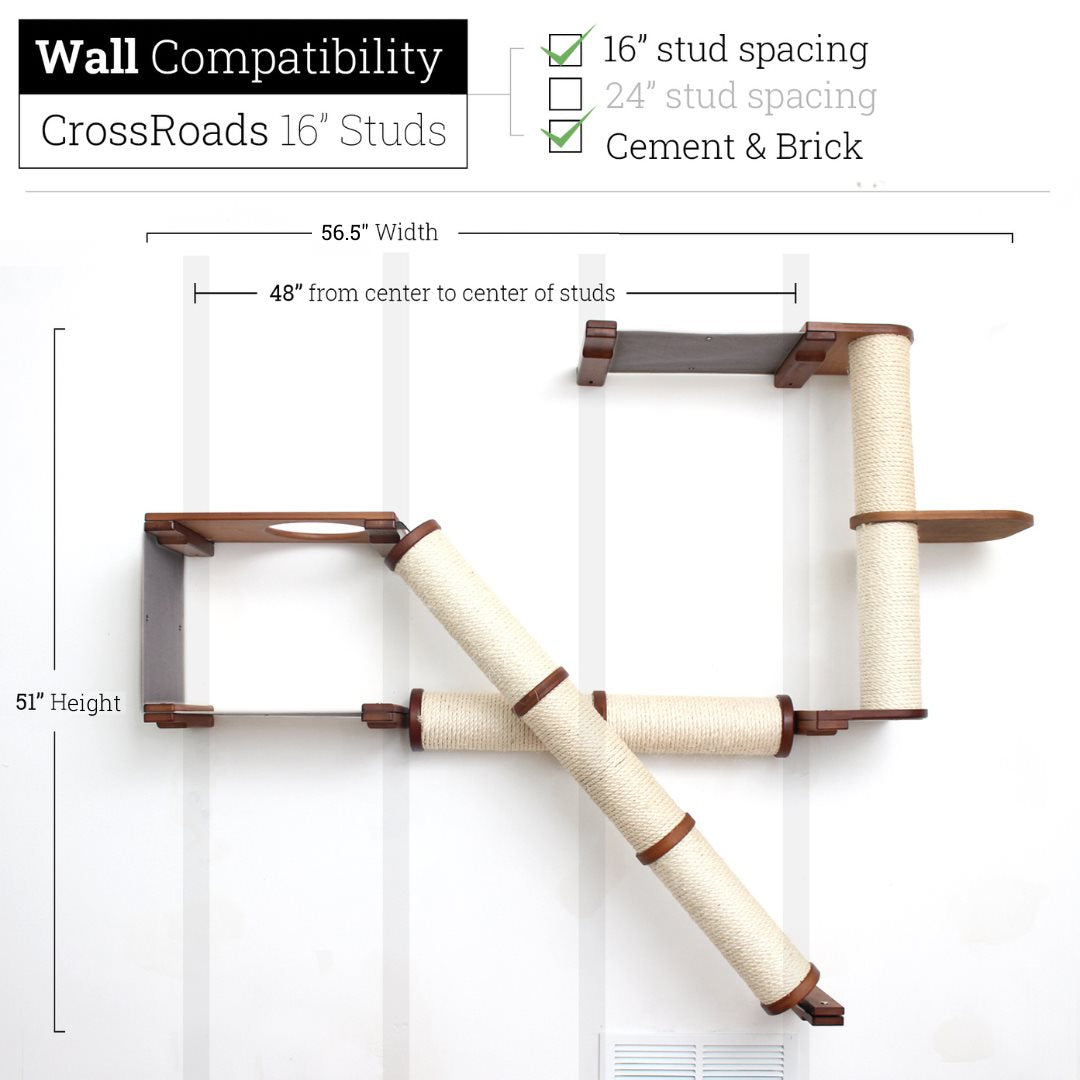 The Crossroads - Cat Wall Scratcher - Tree with Ramp by Catastrophic Creations