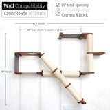 The Crossroads - Cat Wall Scratcher - Tree with Ramp by Catastrophic Creations