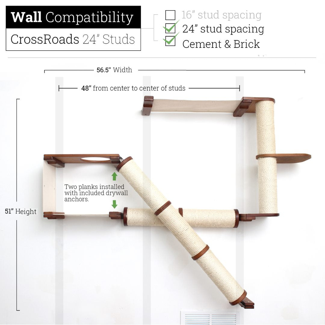 The Crossroads - Cat Wall Scratcher - Tree with Ramp by Catastrophic Creations