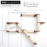 The Crossroads - Cat Wall Scratcher - Tree with Ramp by Catastrophic Creations