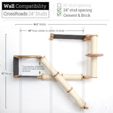 The Crossroads - Cat Wall Scratcher - Tree with Ramp by Catastrophic Creations