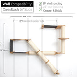 The Crossroads - Cat Wall Scratcher - Tree with Ramp by Catastrophic Creations