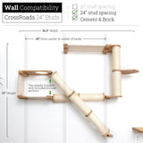 The Crossroads - Cat Wall Scratcher - Tree with Ramp by Catastrophic Creations