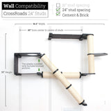 The Crossroads - Cat Wall Scratcher - Tree with Ramp by Catastrophic Creations