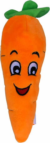 Squeaky Carrot Plush Dog Toy