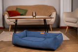 Fancy Corduroy Sleeper Dog Bed - Denim Color