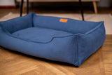 Fancy Corduroy Sleeper Dog Bed - Denim Color