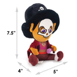 Dog Toy Squeaker Plush - The Princess and the Frog Villain Dr. Facilier Shadow Man Sitting Pose