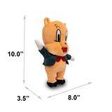 Dog Toy Squeaker Plush - Looney Tunes Porky Pig Full Body Standing Pose