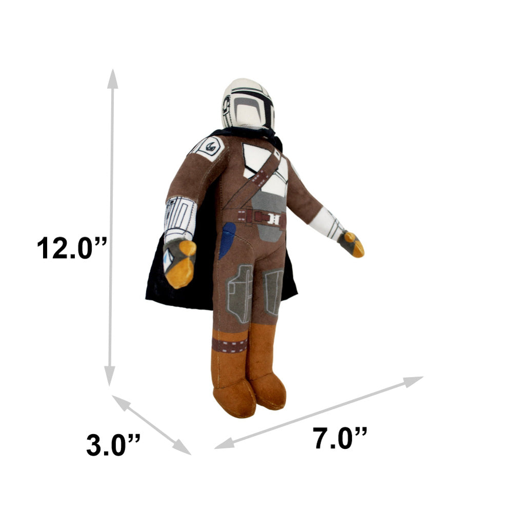 Dog Toy Squeaker Plush - Star Wars The Mandalorian Standing Figure Pose
