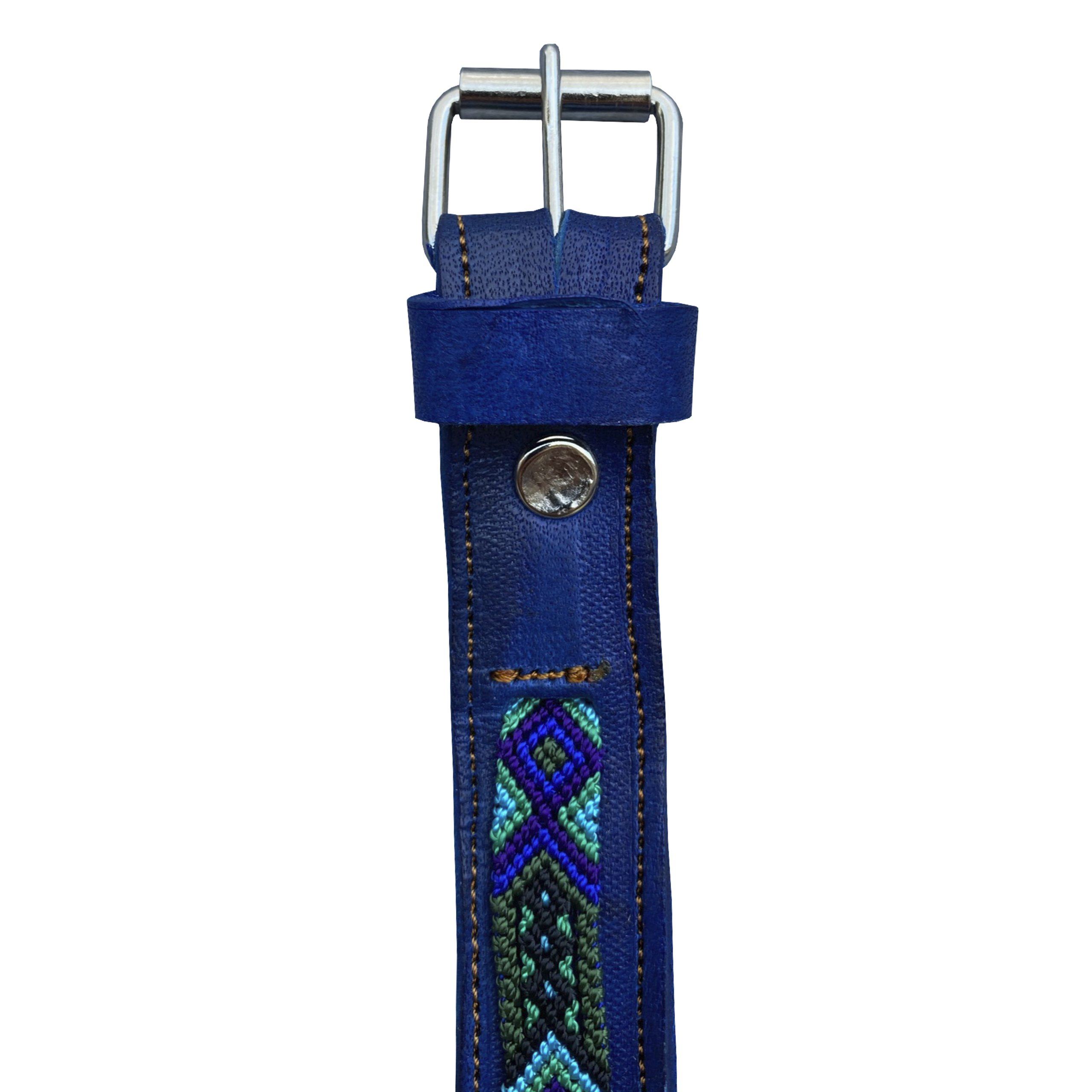 Blue Leather Collar