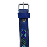 Blue Leather Collar