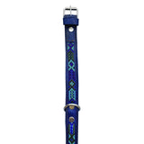 Blue Leather Collar
