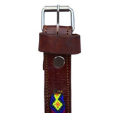 Saddle Brown Leather Collar