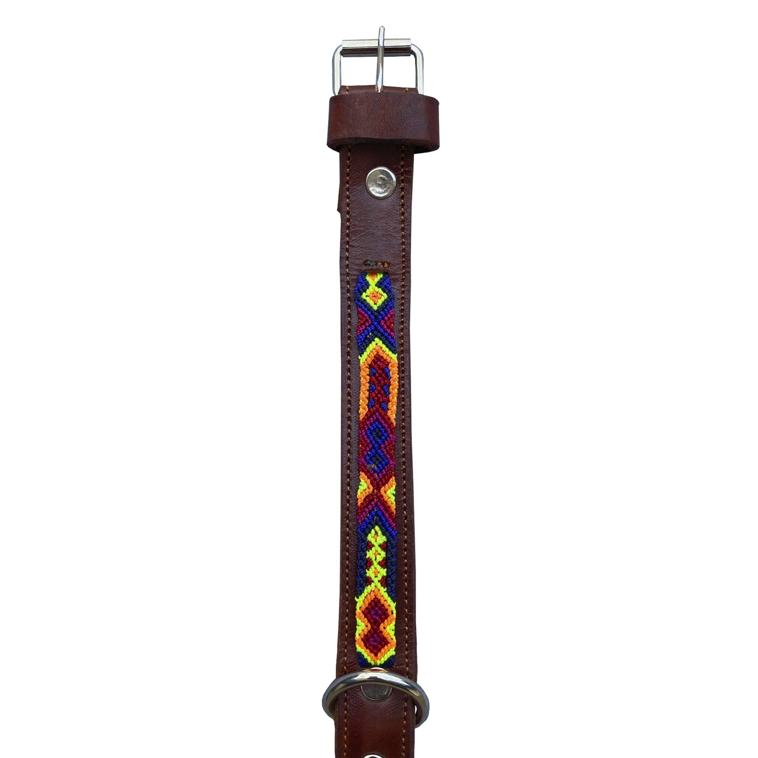 Saddle Brown Leather Collar