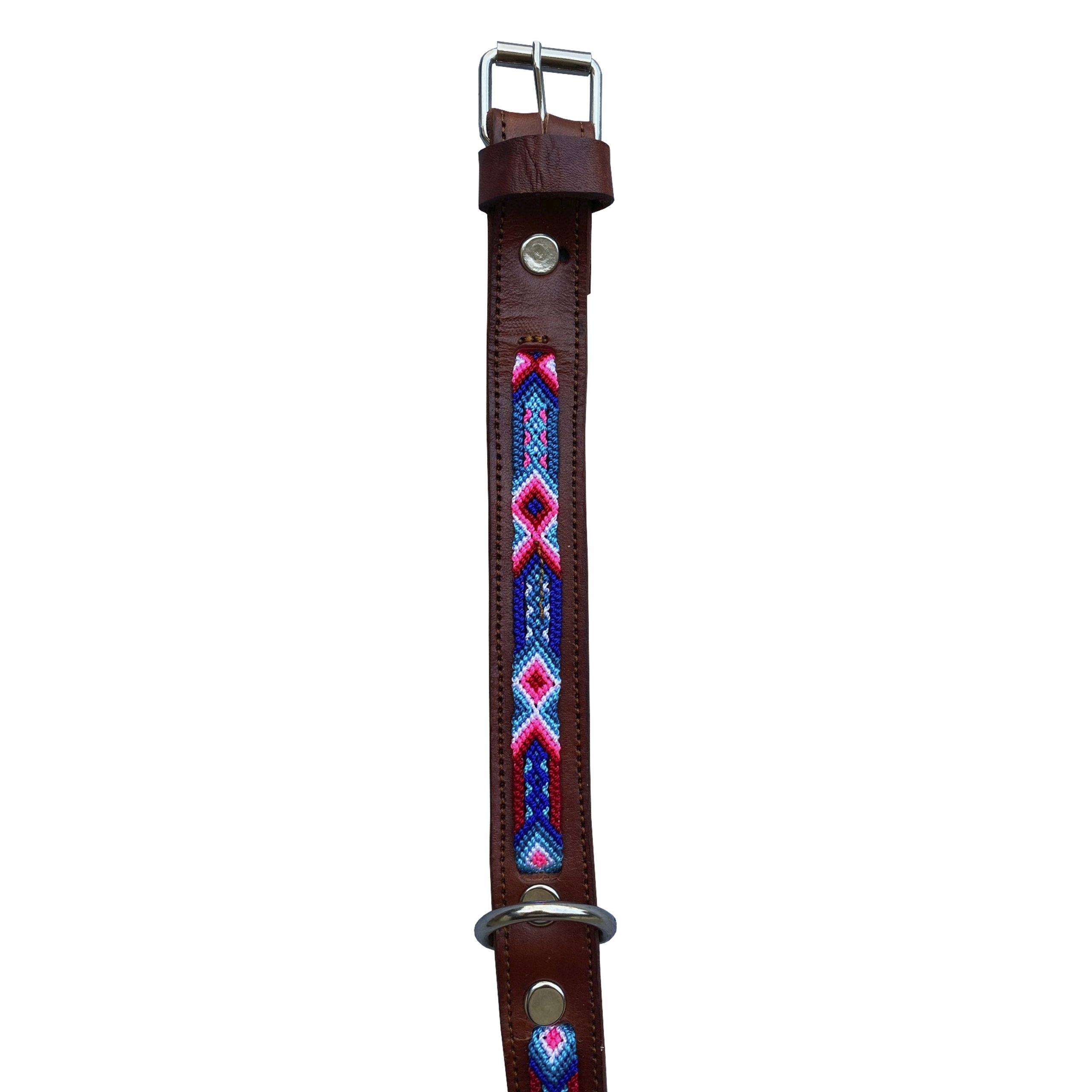Saddle Brown Leather Collar