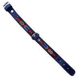 Blue Leather Collar
