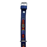 Blue Leather Collar