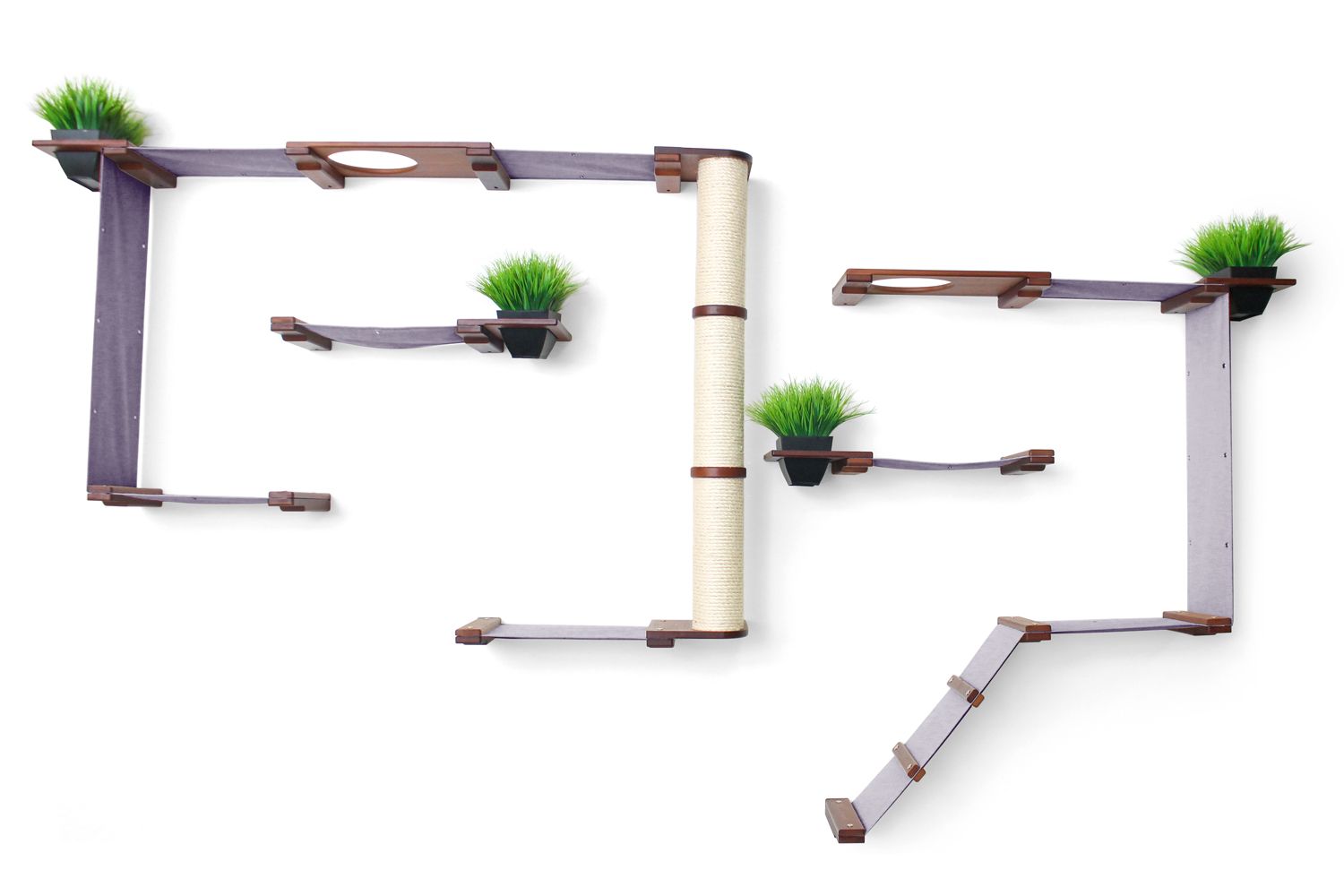The Gardens - Modern Cat Tree with Plants by Catastrophic Creations