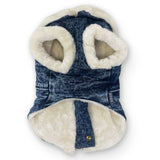 Furry Runner Coat Denim