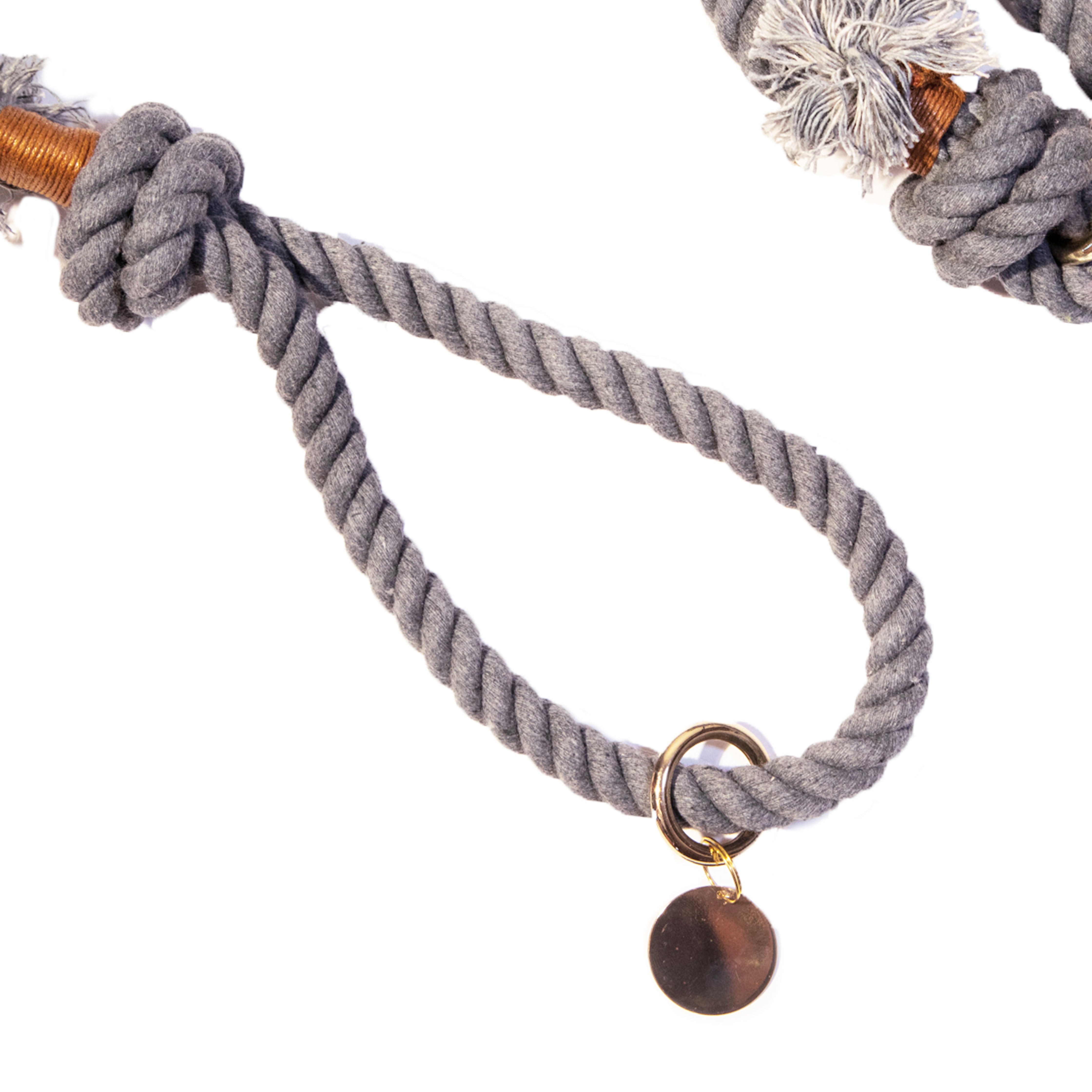 Grey Boho Chic Style Rope Leash