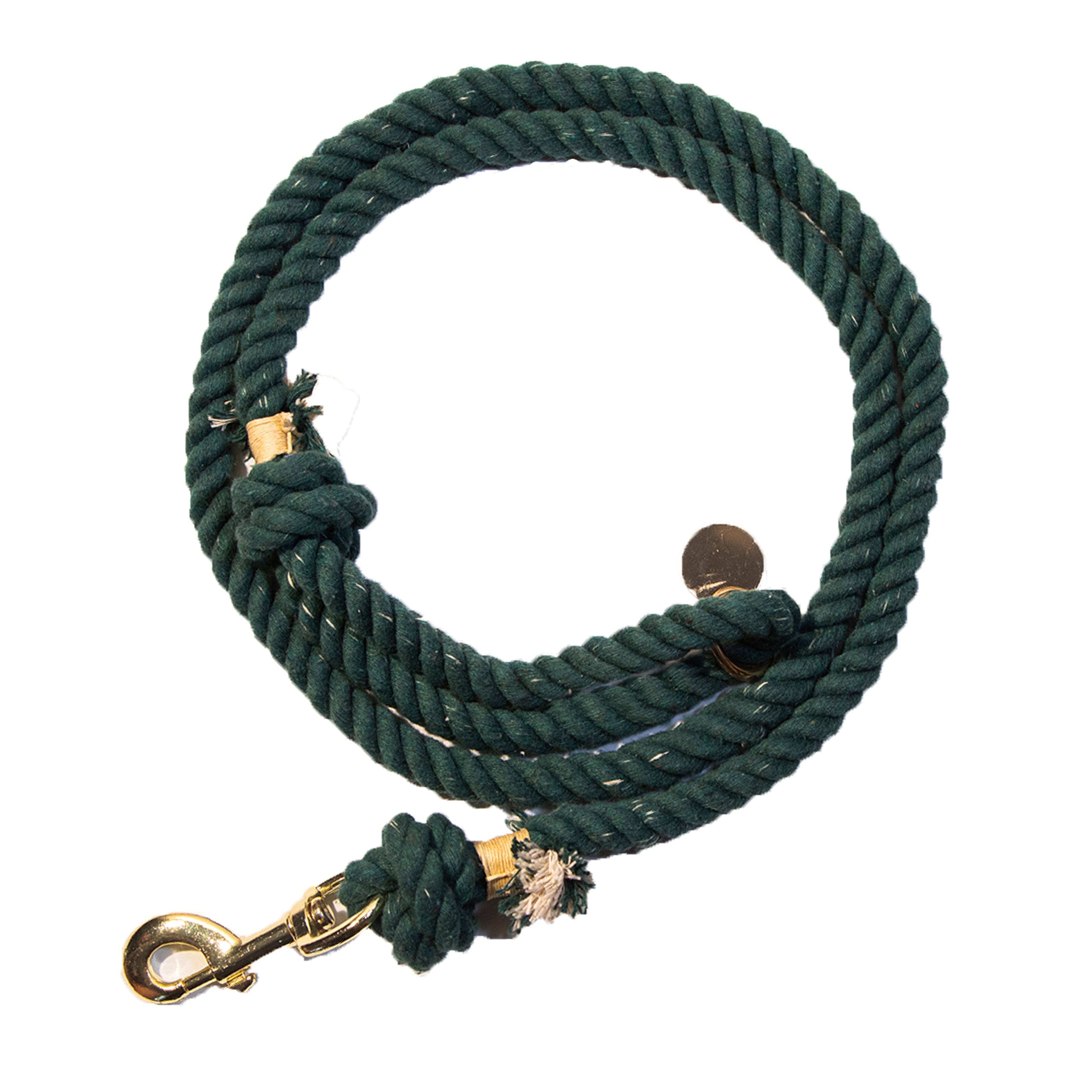Dark Green Boho Chic Rope Leash