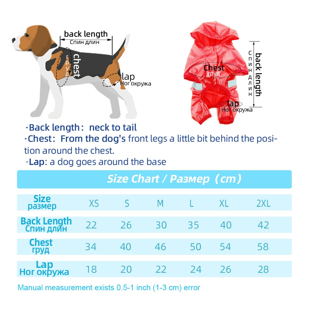 Reflective All-weather Waterproof Dog Rain Coat-weather Waterproof Dog Rain Coat