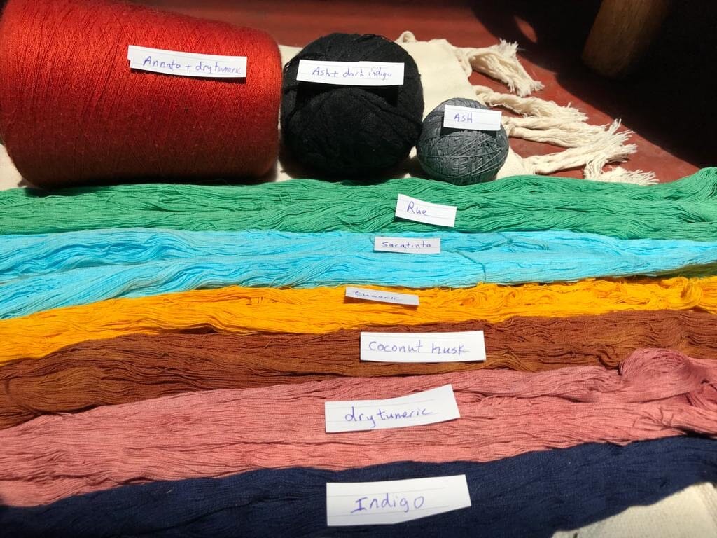 Hempy Natural Dye:  Hemp/Cotton blend Sport Disc - Yellow/Blue/Purple