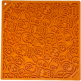 Orange Zombie dog lick mat for Halloween enrichment