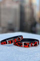 The Taylor Collar - Red Leopard