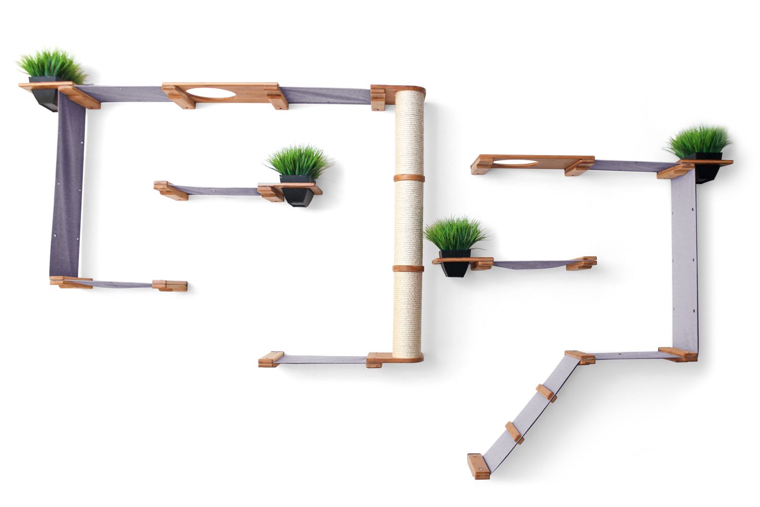 The Gardens - Modern Cat Tree with Plants by Catastrophic Creations