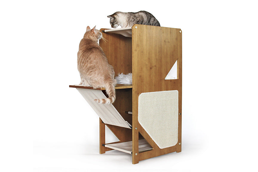 The Overlook - Sturdy - Bamboo Cat Tree by Catastrophic Creations