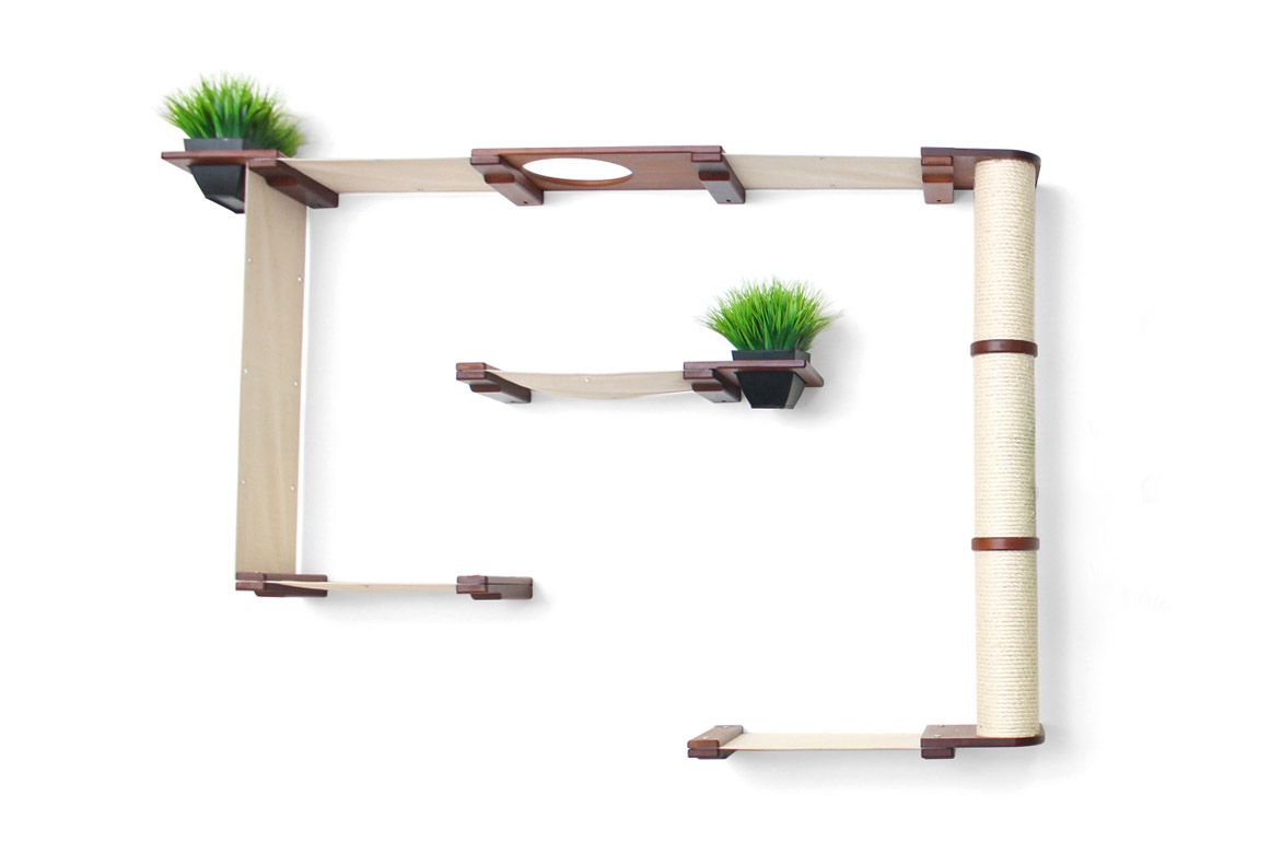 The Gardens - Modern Cat Tree with Plants by Catastrophic Creations