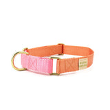 martingale collar / peach + pink