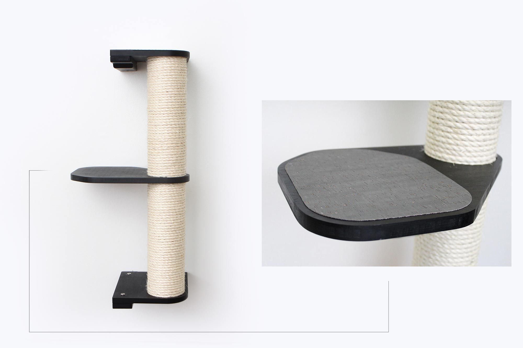 Wall Mounted Cat Climbing Pole - Sisal by Catastrophic Creations