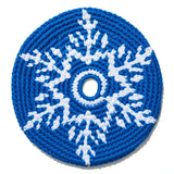 Sports Disc Snowflake (White on Blue)
