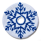 Sports Disc Snowflake (Blue on White)