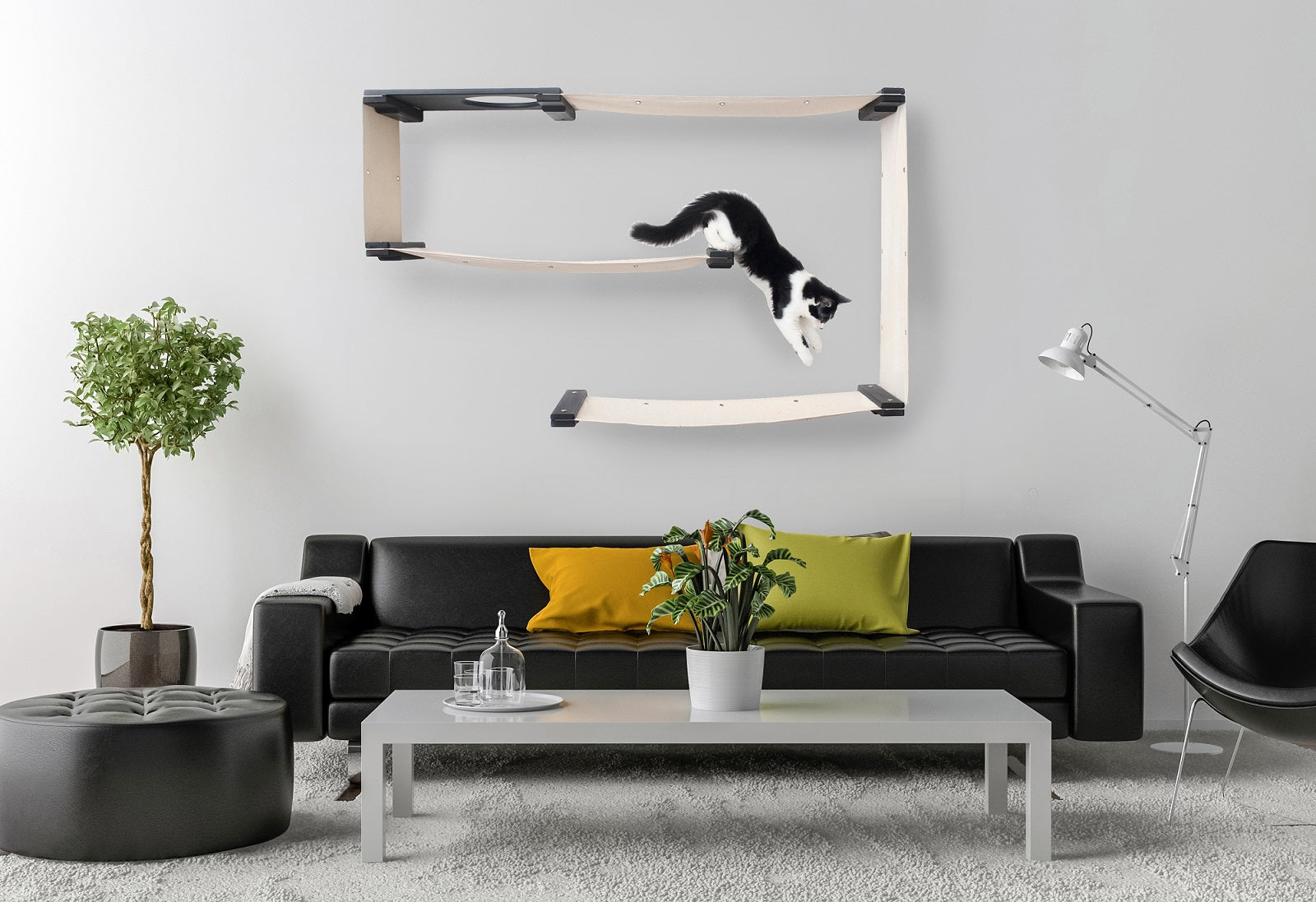 Cat Maze Wall - 3 Tier Cat Tree by Catastrophic Creations