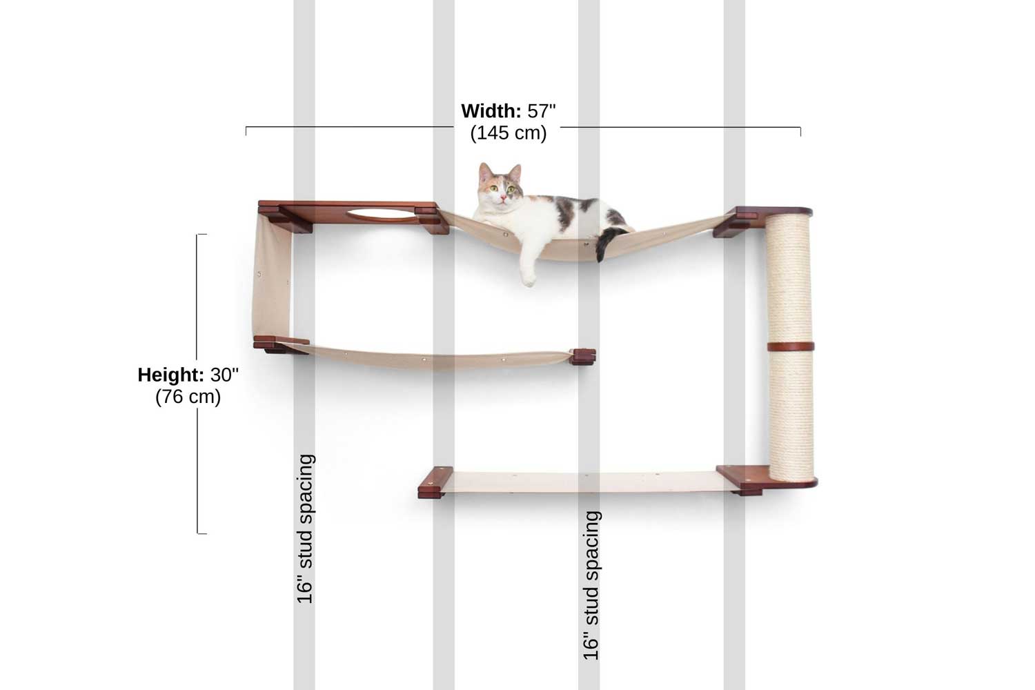 Cat Maze Wall - 3 Tier Cat Tree by Catastrophic Creations