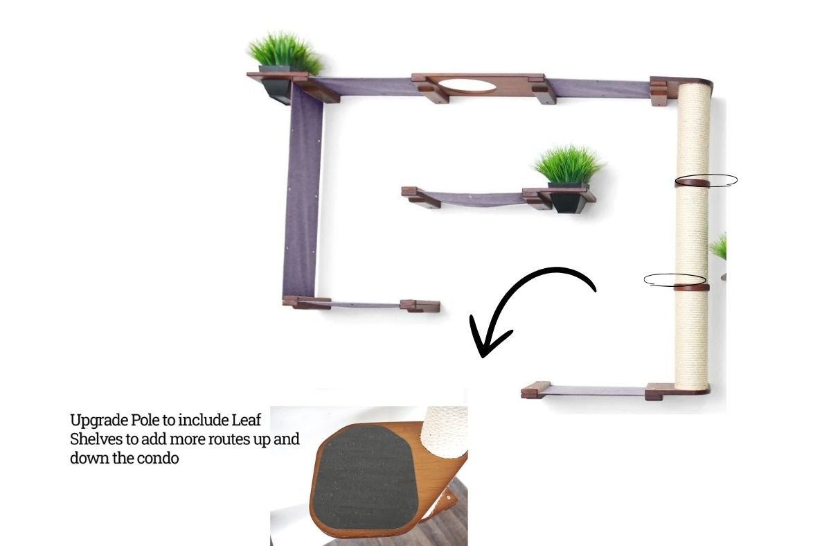 The Gardens - Modern Cat Tree with Plants by Catastrophic Creations