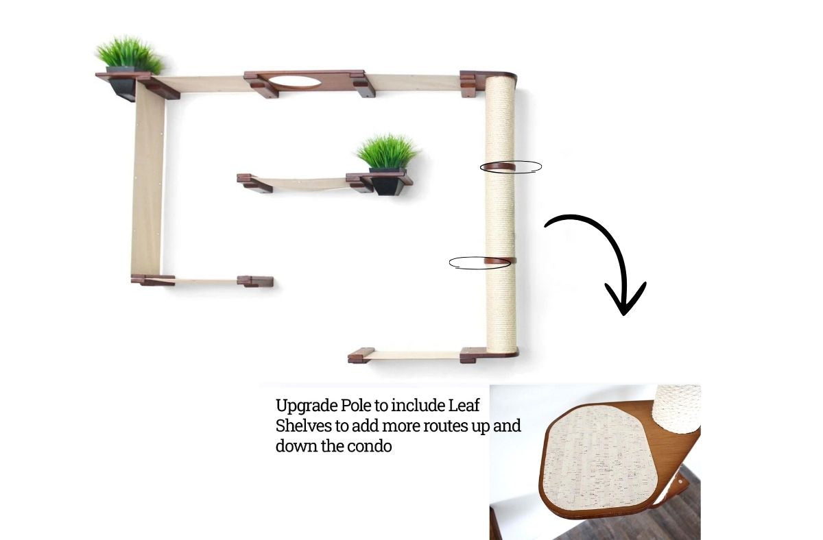 The Gardens - Modern Cat Tree with Plants by Catastrophic Creations