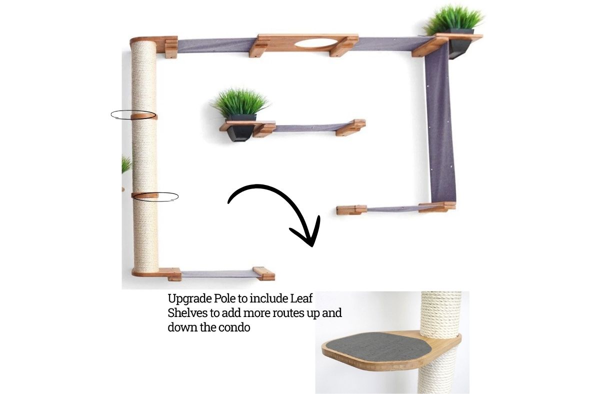 The Gardens - Modern Cat Tree with Plants by Catastrophic Creations