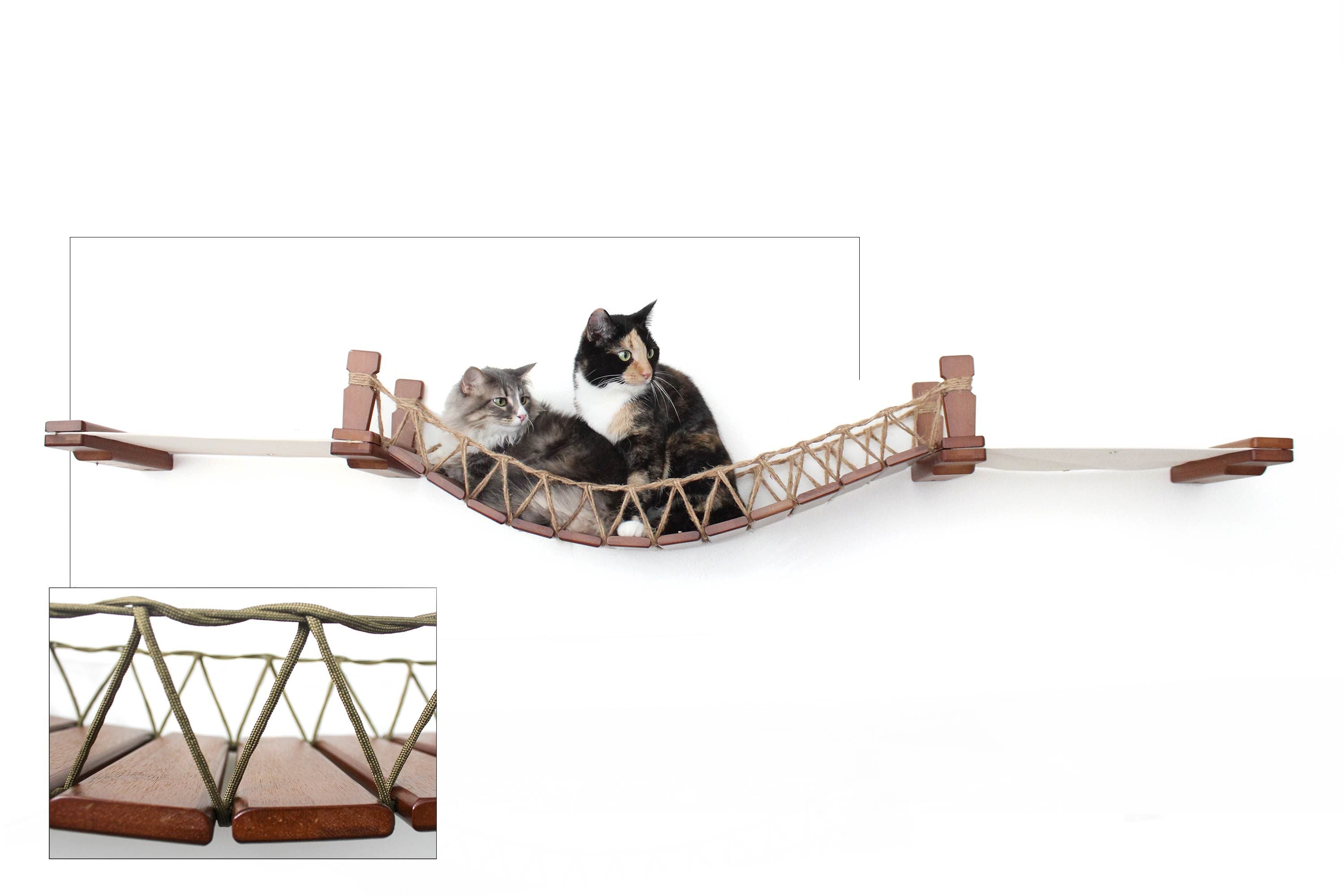 Double Cat Hammock and Climbing Bridge Combo by Catastrophic Creations