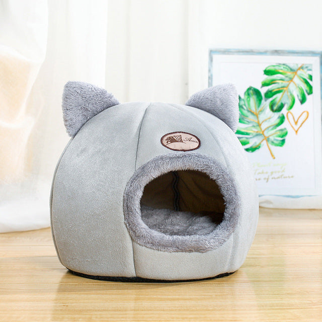 Winter Warm Cozy Cat BedPET BED CAT BED COLOR & SIZE ---Pet Bed Color: This cat beds have 3 colors, Grey, Camel and Brown. This cat cave bed size: Medium size pet bed, 50*40*30cm/19.7*1Winter Warm Cozy Cat Bed