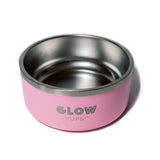 Light Pink Stainless Steel Dog Bowl
