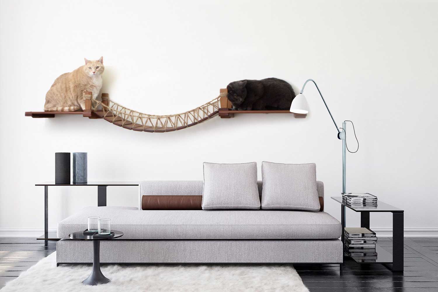 Cat Wall Bridge and Shelf Set by Catastrophic Creations