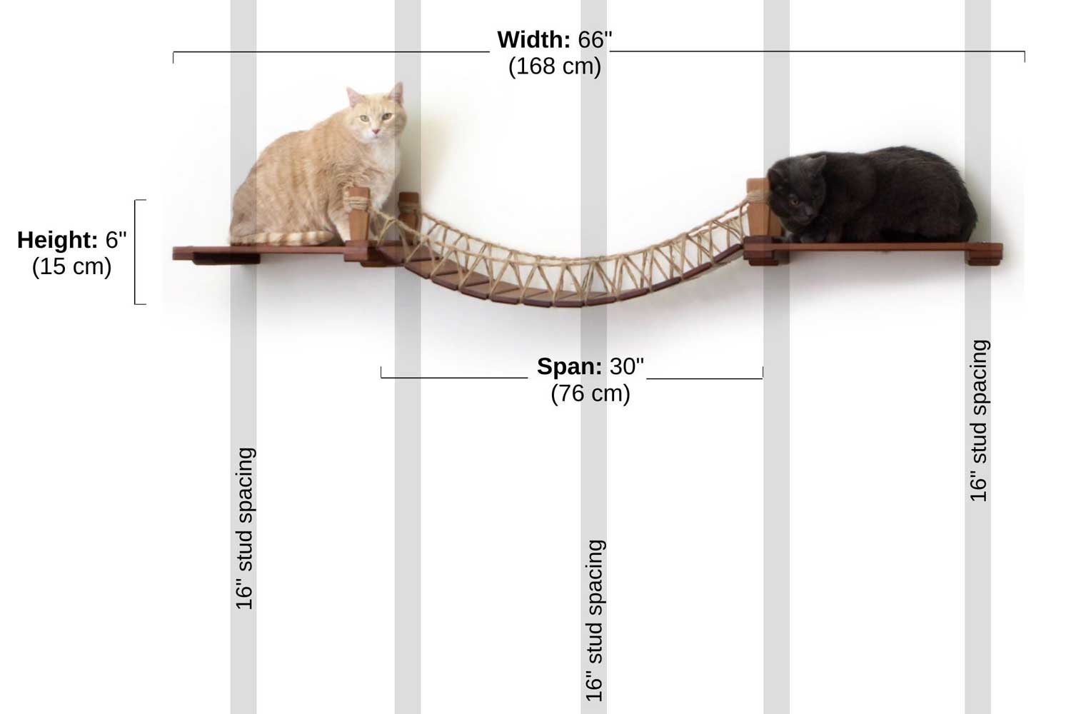 Cat Wall Bridge and Shelf Set by Catastrophic Creations