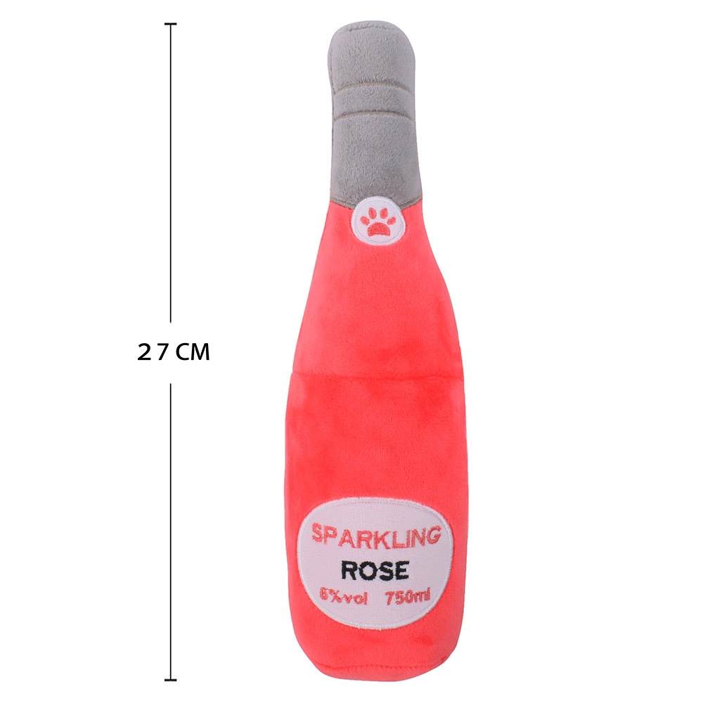 Pawty Pups Sparkling Rose Wine Dog Toy