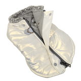 Runner Coat Metallic Pearl White