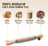 Natural Silvervine Stick Cat Chew Toy-2pcsSPECIFICATIONSType: catsToys Type: Catnip ToysOrigin: Mainland ChinaMaterial: WoodIs Smart Device: noCN: ZhejiangNatural Silvervine Stick Cat Chew Toy-2pcs